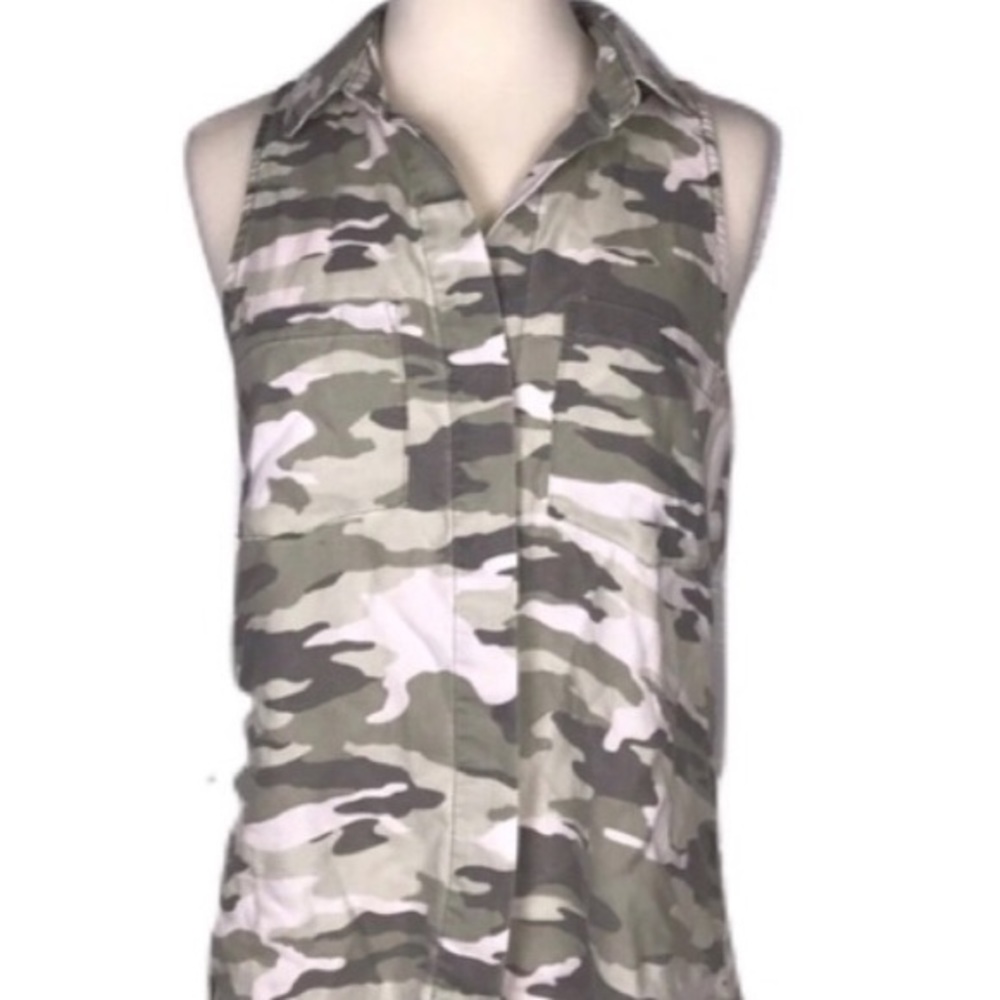 Cloth & Stone (Anthropologie) Camouflage Top